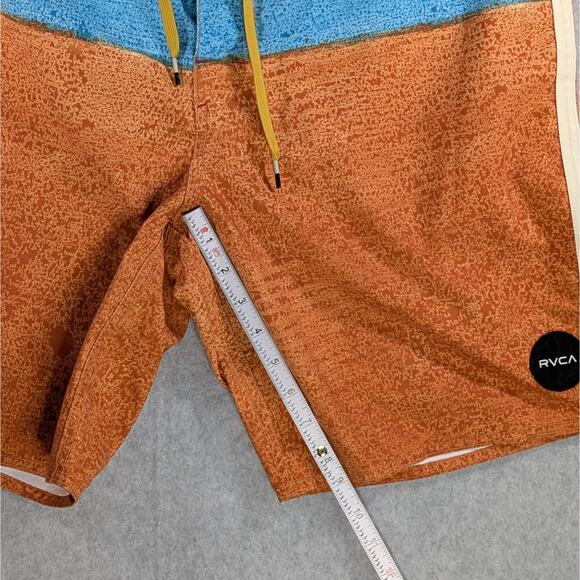 RVCA Two Tone Board Shorts Orange Blue Men’s Size 34 - Picture 10 of 11